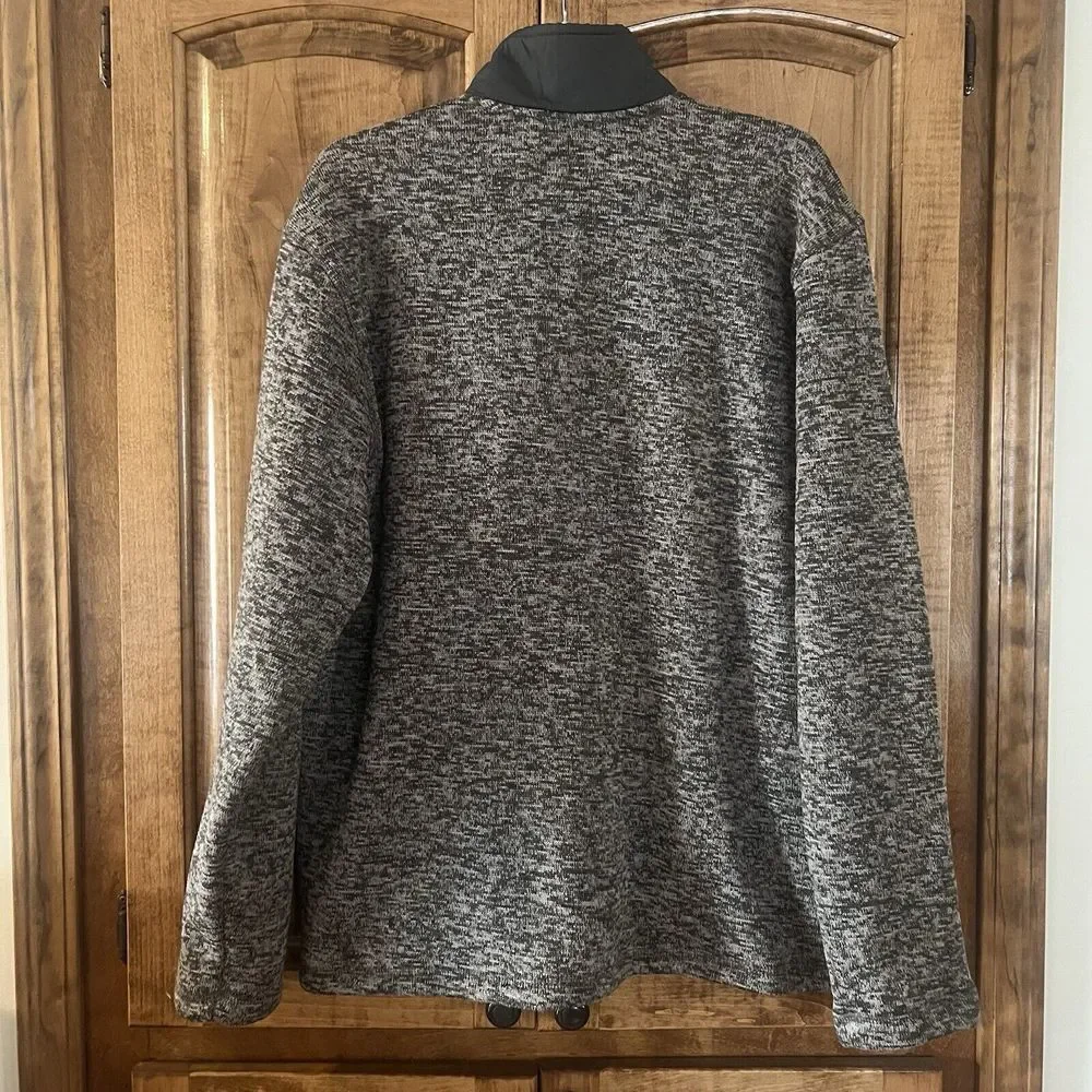 Eddie Bauer Sweater Mens‎ Large Gray Knit Pullover Fleece - Picture 5 of 12